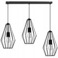 Miniatyrbillede 1 af 10: Diamond LOFT sort wire lofthængende lampe