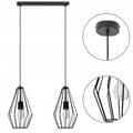 Miniatyrbild 9 av 10: LOFT INDUSTRIELL DIAMANT TAKLAMPA HÄNGNING E27