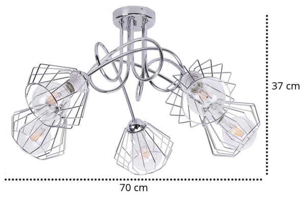 Loft Edison Retro trådlampa takkrona