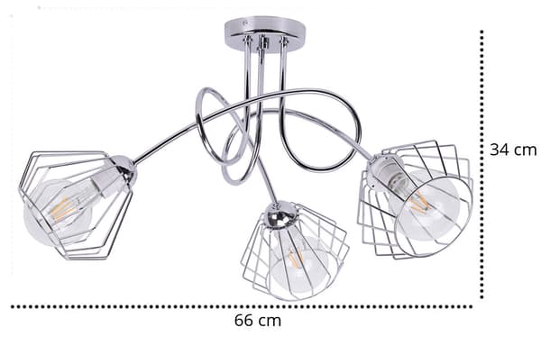 Moderne KROM wire LOFT LED HÆNGELAMPE