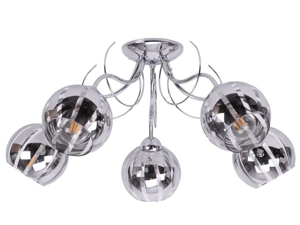 ELEGANTE KROM LOFTSLAMPE GLAS skærme