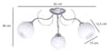 Miniatyrbild 8 av 10: KLASSISK TAKLAMPA MED GLAS LED-SKÄRMAR