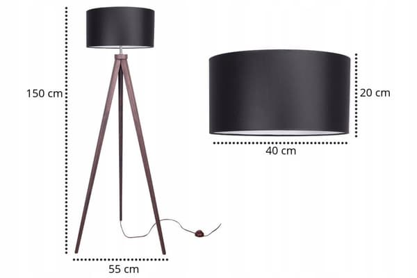 MODERN GOLVLAMPA, TRÄ, LED