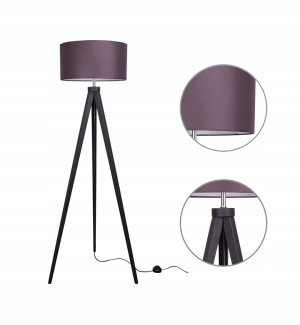 MODERN GOLVLAMPA, TRÄ, LED