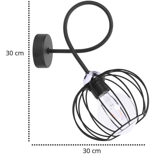 SEINÄVALAISIN Loft Wire LED-seinävalaisin Kromi E27