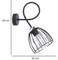Miniatyrbild 7 av 8: Wire RETRO VÄGGLAMPA Vägglampa Krom LOFT