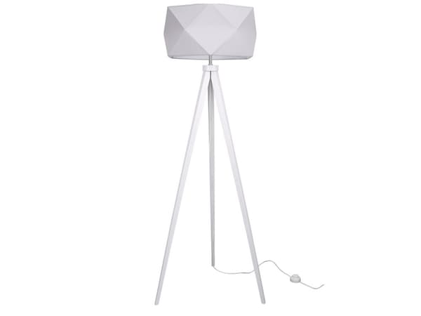 MODERN GOLVLAMPA LAMPSKÄRM STATIV TRÄ