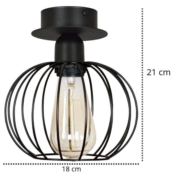 Moderne Loftslampe Loft Edison Metal