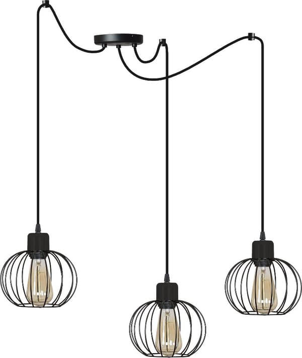 HÆNGELAMPE SPIDER LOFT JUSTERBAR METAL EDISON