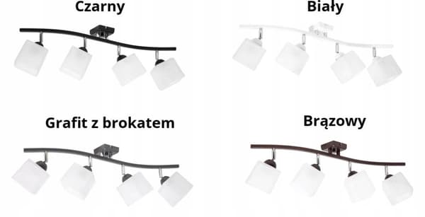 Loftslampe 4x60W LED justerbar lampeskærm