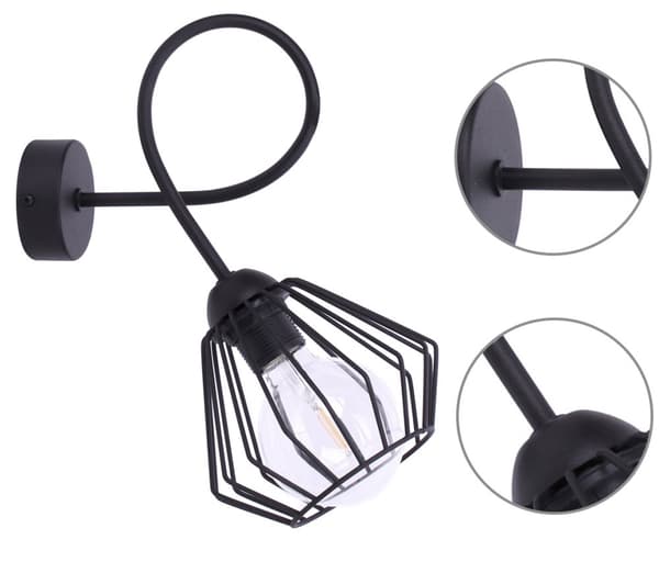 Industriell Vägglampa Loft Vägglampa Två färger
