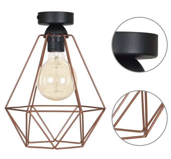 Industriel PLAFON LOFT lampe retro edison kobber