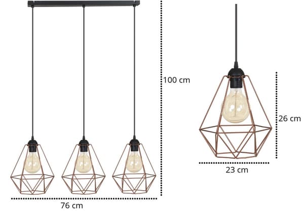Original LOFT retro edison kobber pendel