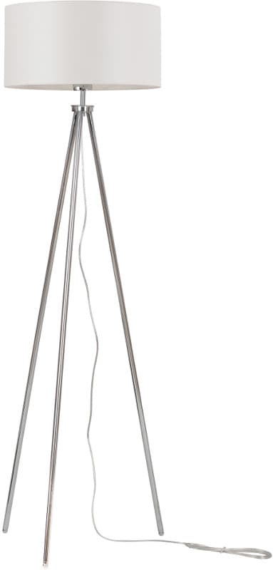 Gulvlampe, stativ, krom, lampeskærm, 40 cm