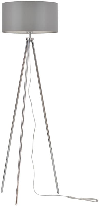 Gulvlampe, stativ, krom, lampeskærm, 40 cm