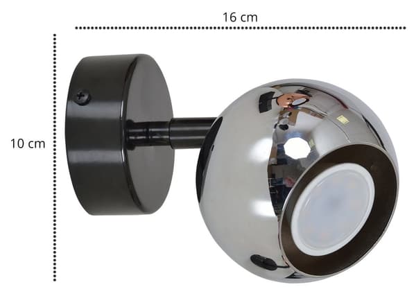 Modern Lampa Vägglampa tak BALL spot krom