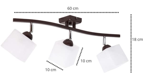 Hängande taklampa, taklampa, 3x60W, LED