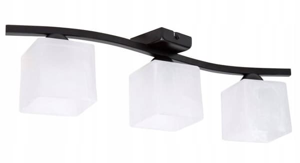 Hängande taklampa, glas, 3x60W, LED