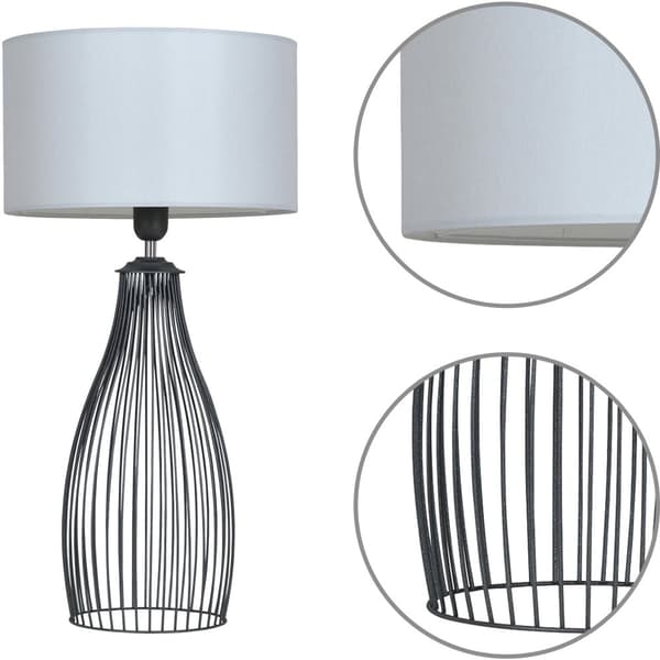 Modern nattstående lampa. Lampskärmar att välja mellan.