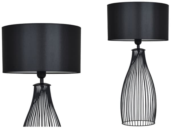 Modern nattstående lampa. Lampskärmar att välja mellan.