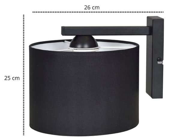 Modern vägglampa med skärm i olika färger