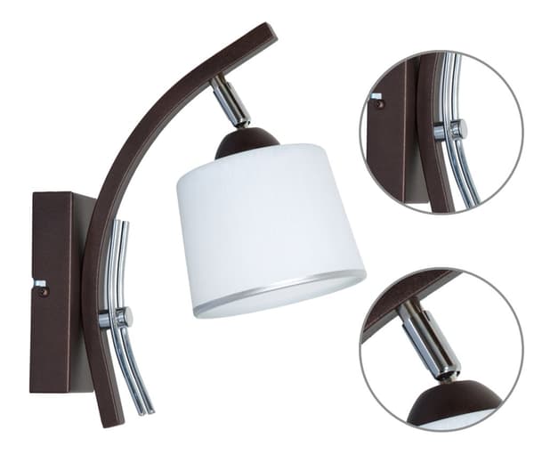 Elegant VÄGGLAMPA glasskärm LED 1X60W