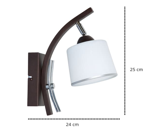 Elegant VÄGGLAMPA glasskärm LED 1X60W
