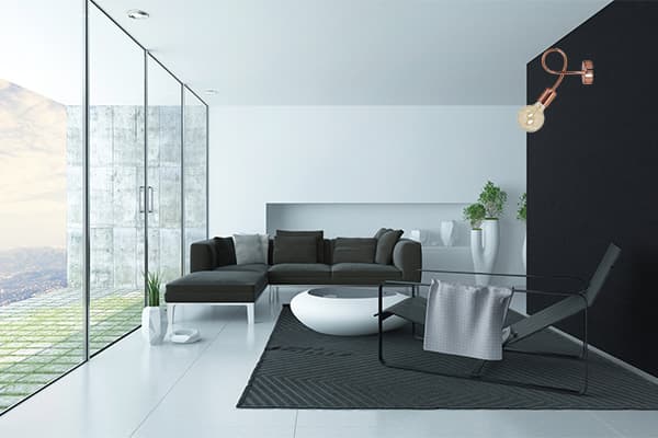 Kuparinen Edison Loft seinävalaisin