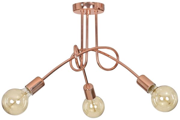 Moderne pendel Edison LOFT kobber 3x60W