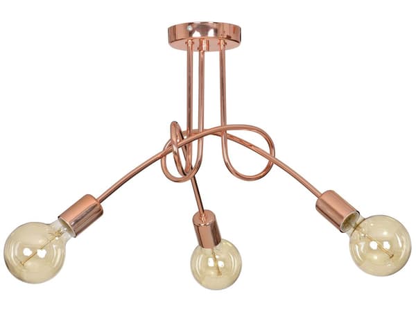 Moderne pendel Edison LOFT kobber 3x60W