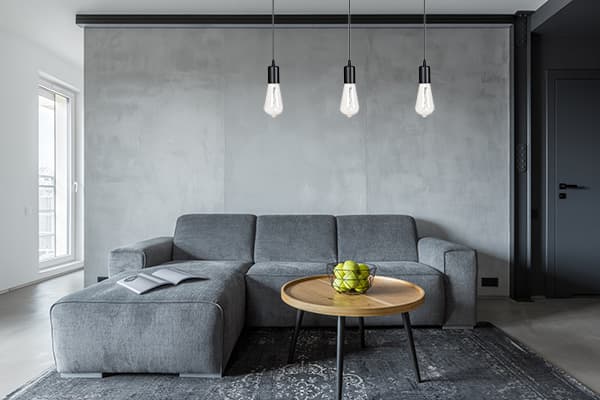 Modern KROM KOPPAR HÄNGLAMPA edison 3 x60W