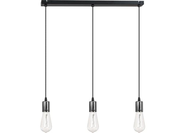 Modern KROM KOPPAR HÄNGLAMPA edison 3 x60W