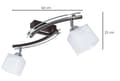 Miniatyrbillede 8 af 9: HÆNGELAMPE LOFT LYSKELYSE PLAFON LED 2x60W