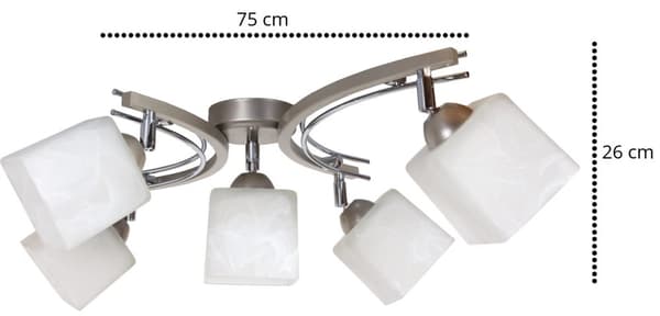 Elegant LED 5x60W LOFTHÆNGELAMPE