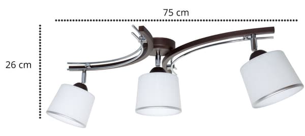 Elegant LED 3x60W HÄNGLAMPA I TAK