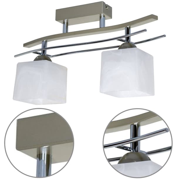 Lampa med Chrome Elements ljuskronatak