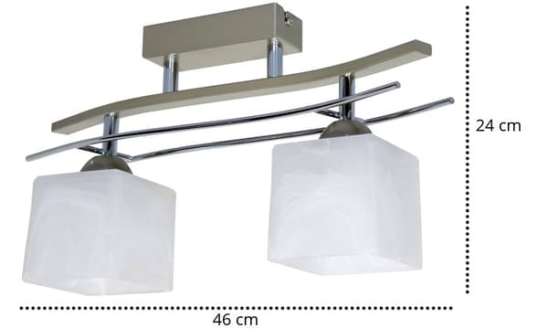 Lampa med Chrome Elements ljuskronatak