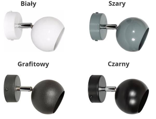 LAMPE MODERNE VÆGLAMPEKULLER FORSKELLIGE FARVER GU10