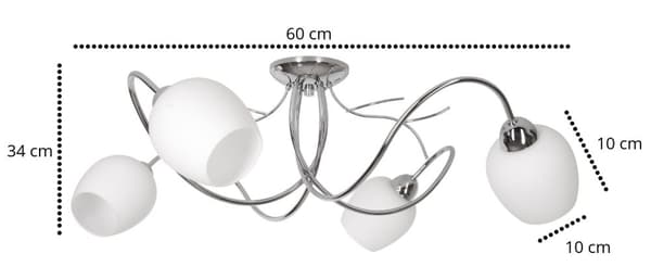 MODERNE HÆNGELAMPE LYSKELYSE LOFTSLAMPE KROM LED