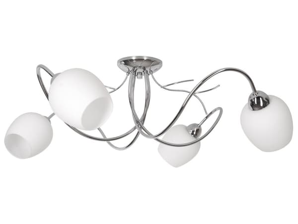 MODERNE HÆNGELAMPE LYSKELYSE LOFTSLAMPE KROM LED
