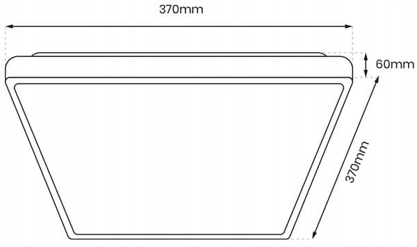 LED LOFTSLAMPE OVERFLADEMONTERET HVID 23 W