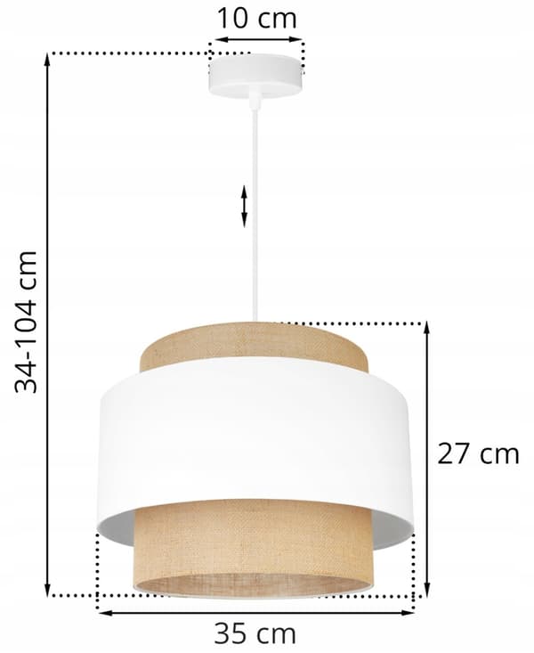 HÄNGLAMPA TAK LJUSKANT LAMPSKÄRM BOHO JUTA