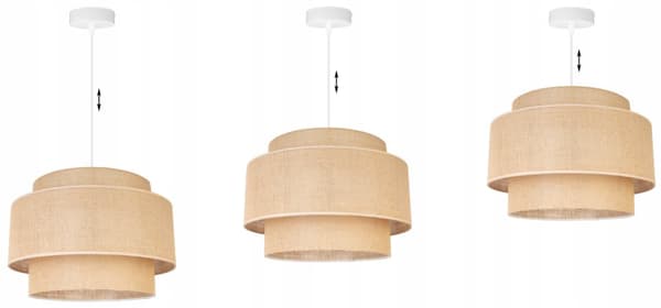 HÄNGLAMPA TAK LJUSKANT LAMPSKÄRM BOHO JUTA