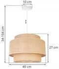 Miniatyrbild 8 av 10: HÄNGLAMPA TAK LJUSKANT LAMPSKÄRM BOHO JUTA