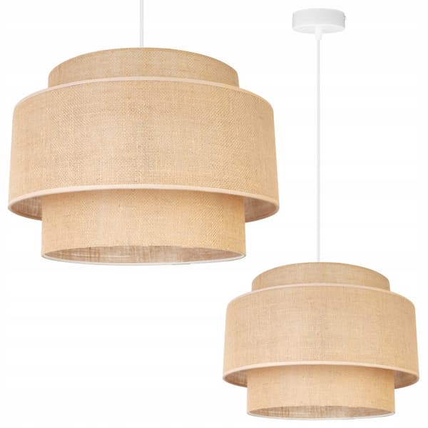 HÄNGLAMPA TAK LJUSKANT LAMPSKÄRM BOHO JUTA