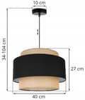Miniatyrbild 8 av 10: HÄNGLAMPA TAK LJUSKANT LAMPSKÄRM BOHO JUTA