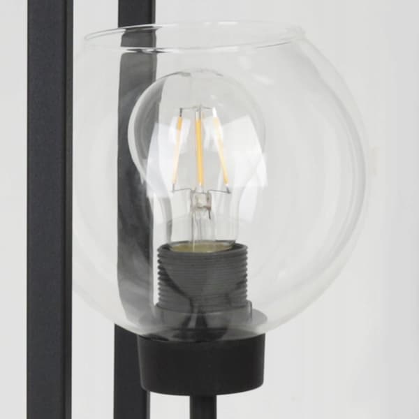 GULVLAMPE STÅENDE METAL LAMPESKÆRM SORT 130 CM