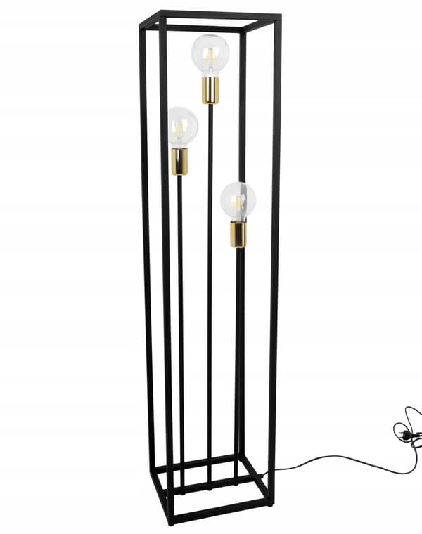 GULVLAMPE STÅENDE METAL SORT 130 CM