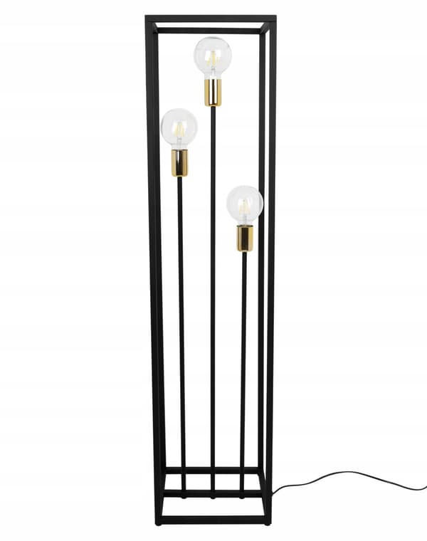 GULVLAMPE STÅENDE METAL SORT 130 CM