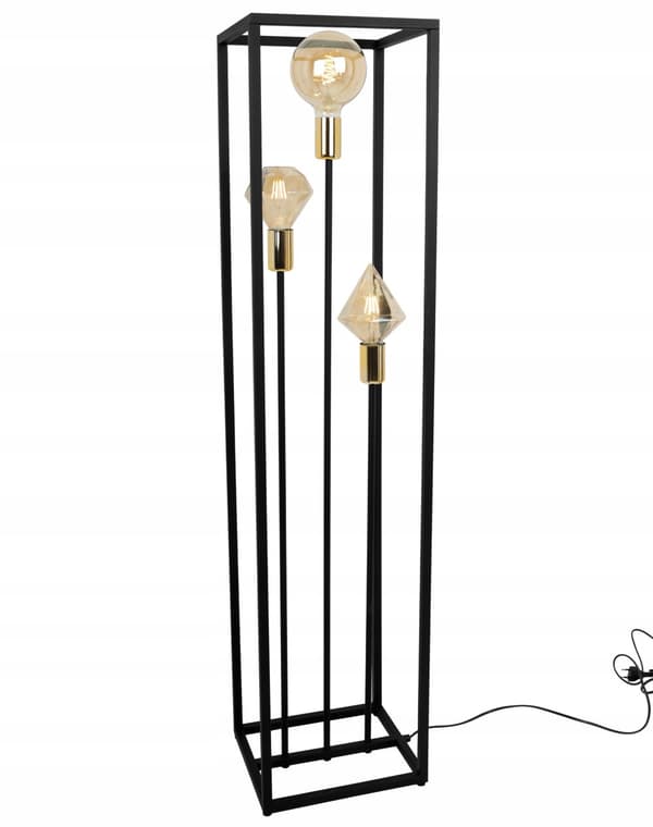 GULVLAMPE STÅENDE METAL SORT 130 CM